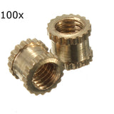 Suleve,M3BN1,M3*4mm,Brass,Knurl,Accessories,100pcs