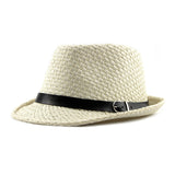 Women,Handmade,Woven,Panama,Style,Fedora,Straw,Leather