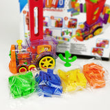 Electric,Domino,Train,Motorized,Train,Model,Light,Sound,80Pcs,Colorful,Domino,Stacking,Model,Building,Blocks,Children