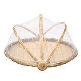 Bamboo,Bread,Basket,Storage,Display,Basket,Cover,Dustproof,Dishes,Fruit