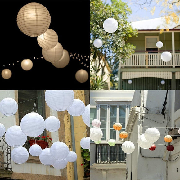 White,Round,Paper,Lanterns,Chinese,Hanging,Decorations,Decorative,Lanterns,Wedding,Party,Decorations