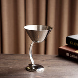 Durable,150ml,Stainless,Steel,Martini,Glass,Goblets,Party,Banquet