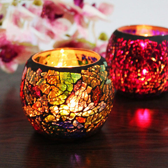 Mosaic,Candle,Holder,Romantic,Candlelight,Dinner,Wedding,Party,Candle,Decoration