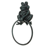 Rustic,Industrial,Rings,Wrought,Vintage,Round,Hanging,Black,Metal,Towel,Holder,Bathroom,Kitchen,Hanger