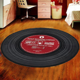 Modern,Record,Printed,Round,Floor,Carpet,Fiber,Bedroom,Decorations