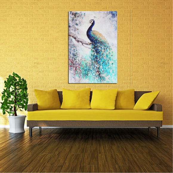 Peacock,Unframed,Canvas,Print,Peacock,Paintings,Picture,Decor
