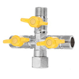 Garden,Manifold,Quick,Connector,Three,Outlet,Water,Splitter,Valve,Adapter,Washing,Machine,Faucet"