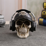 Halloween,Black,Headphone,Skeleton,Ornament,Gothic,Figurine,Nemesis,Halloween,Office,Party,Decor