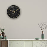 Loskii,CC010,Creative,Marble,Pattern,Clock,Clock,Quartz,Clock,Office,Decorations