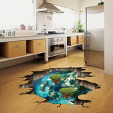 Miico,Creative,Dream,Float,Island,Broken,Removable,Decorative,Decor,Sticker