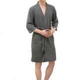 Honana,Towel,Bathrobe,Dressing,Unisex,Women,Solid,Cotton,Waffle,Sleep,Lounge