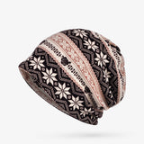 Women,Snowflake,Print,Beanie,Scraf,Outdoor,Collar