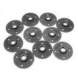 Malleable,Floor,Flange,Plates,Holes,Black,Pipes,Fittings,Industrial,Furniture,Mount,Decor"