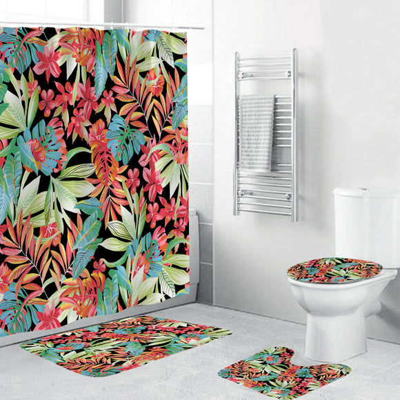 Bathroom,Accessories,Colorful,Style,Printed,Shower,Curtain,Toilet,Cover,Pedestal