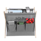 Wooden,Foldable,Large,Capacity,Desktop,Storage,Basket,Portable,Magazine,Newspaper,Pockets