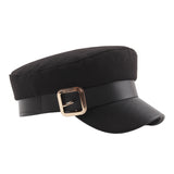 Woman,Metal,Buckle,Beret,Woolen,Blending,Cadet