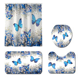 Butterflies,Therapy,Prints,Waterproof,Shower,Curtain,Bathroom,Carpets,Toilet,Cover,Floor,Bathroom,Decor