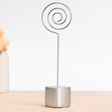 Silver,Stand,Circle,Stand,Photo,Holder,Paper,Message