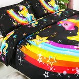 Bedding,Animal,Unicorn,Printing,Quilt,Cover,Pillowcase,Queen