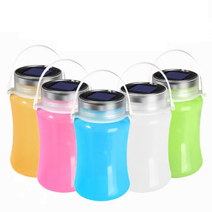 Outdoor,Fishing,Folding,Solar,Light,Waterproof,Powered,Lantern,Silicone,Bottle