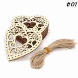 10pcs,Wooden,Laser,Heart,Shapes,Craft,Embellishments,Decoration,Wedding,Favors