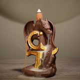 Dragon,Waterfall,Backflow,Incense,Burner,Ceramic,Smoke,Censer,Holder,Decorations