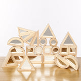 Wooden,Mirror,Blocks,Construction,Building,Children,Stacking,Blocks