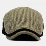 Thicken,Stripe,Pattern,Casual,Woolen,Forward,Beret