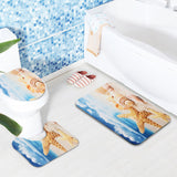 45x75cm,Bathroom,Beach,Starfish,Shell,Pattern,Toilet,Cover,Pedestal