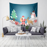 Loskii,Christmas,Tapestry,Santa,Print,Hanging,Tapestry,Decor,Christmas,Decorations