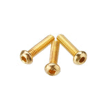 Suleve,M3AH2,50Pcs,Titanium,Plated,Socket,Button,Screws,Alloy,Steel,Grade,Screw