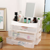 Layers,Clear,Drawers,Makeup,Cosmetic,Organizer,Storage,Jewelry,Holder