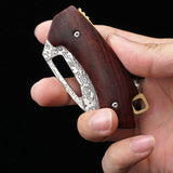 HWZBBEN,143mm,5.6'',Handmade,Camping,Folding,Tactical,Knife,Damascus,Steel,Hunting,Survival,Fruit,Pocket,Knife,Multi,Tools