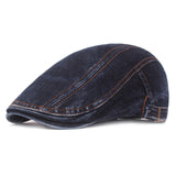 Women,Washed,Denim,Adjustable,Painter,Beret,Newsboy,Cabbie