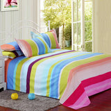 Polyester,Colorful,Stripes,Single,Queen,Reactive,Bedding,Sheet,Duvet,Cover,Pillowcase