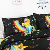 Bedding,Animal,Unicorn,Printing,Quilt,Cover,Pillowcase,Queen