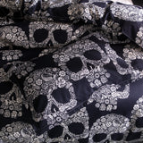 Black,White,Skull,Printed,Quilt,Cover,Pillowcase,Halloween,Style,Bedding