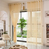 Panel,Champagne,Window,Screening,Hollow,Bedroom,Balcony,Sheer,Tulle,Curtains