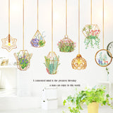 Creative,Plant,Leaves,Removable,Stickers,Hanging,Basket,Flower,Bedroom,Kitchen,Adhesive,Sticker,Decorations