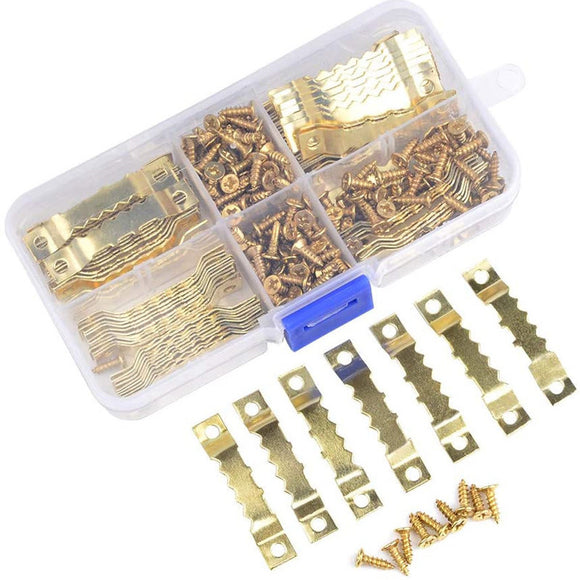 100Pcs,Sawtooth,Picture,Hanging,Fixings,Heavy,Screw,Double,Holes,Photo,Canvas