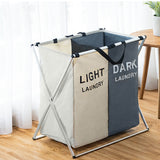 Foldable,Dirty,Laundry,Basket,Organizer,Printed,Collapsible,Three,Laundry,Hamper,Sorter,Laundry,Storage,Baskets,Large