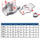 10Pcs,Stainless,Steel,Simple,Grips,Cable,Clamps,Caliper