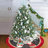 Loskii,Christmas,Carpet,Cartoon,Round,Carpet,Ornaments,Christmas,Decorations