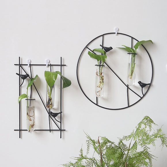 Simple,Metal,Frame,Hanging,Planter,Hydroponic,Hanging,Decorations,Plant,Container,Glass,Bottle