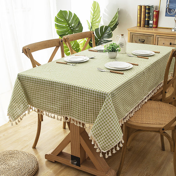 140x140cm,Green,Househeld,Woven,Cotton,Reversible,Table,cloth