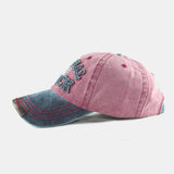 Unisex,Cotton,Washed,Embroidery,Letter,Pattern,Contrast,Color,Sunvisor,Baseball