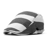 Women,Cotton,Stripe,Beret,Sunshade,Casual,Outdoors,Peaked,Forward