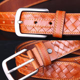Genuine,Leather,Solid,Color,Retro,Handmade,Woven,Jeans,Skirt,Belts