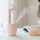 Rotating,Spray,Humidifier,Charging,Gears,White