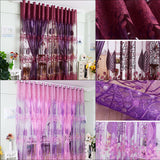 250*100cm,Living,Curtain,Floral,Tulle,Window,Curtain,Drape,Panel,Sheer,Scarf,Valances,Glass,Curtains